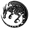 Kruhový tribal drak (dámské)